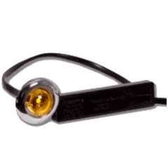 Warning Light - 1 Round - Amber W/clear Lens